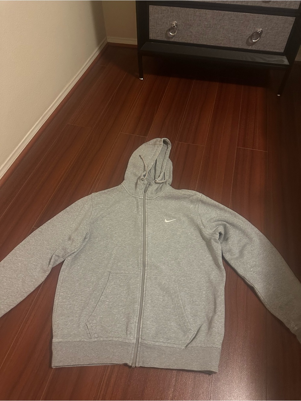 Nike Light Gray Full-Zip Performance Hoodie